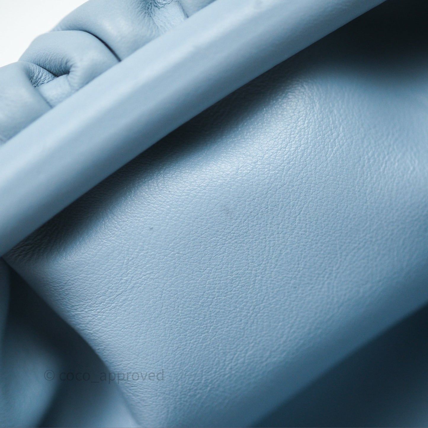 Bottega Veneta The Mini Pouch Ice Blue Calfskin
