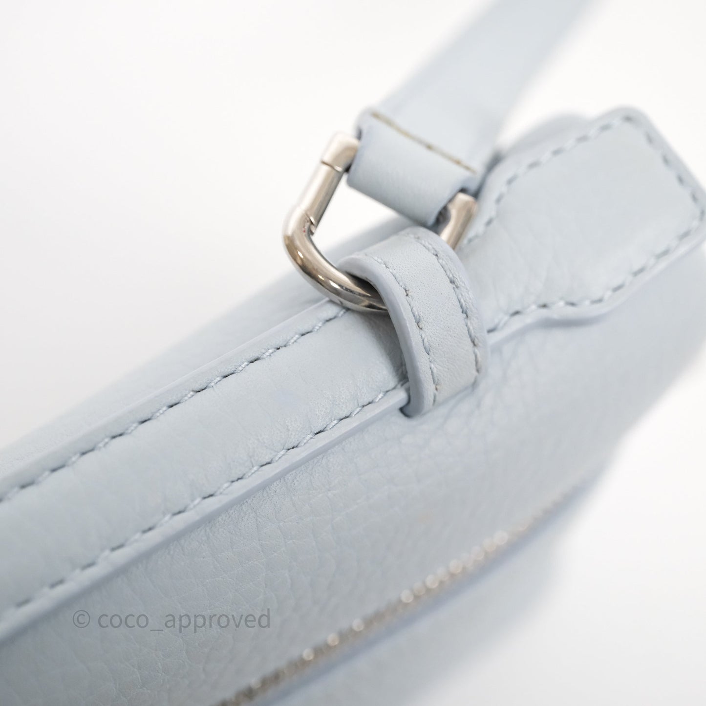 Loro Piana Extra Pocket L19 Light Blue Grained Calfskin