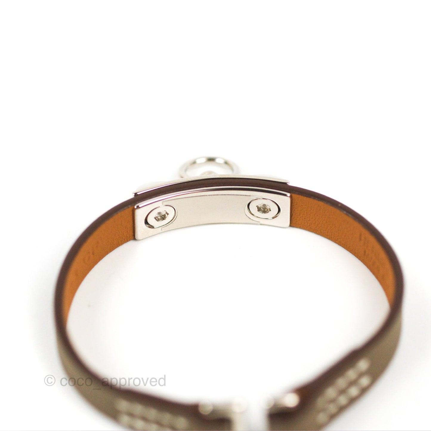 Hermès Rivale Mini Bracelet Etoupe Swift Palladium Hardware