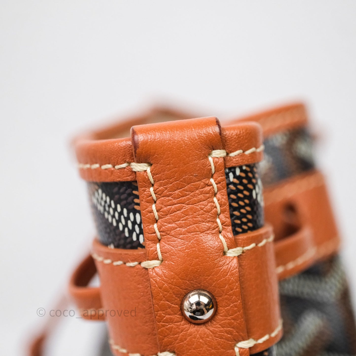Goyard Petit Flot Bucket Bag Black & Tan Goyardine