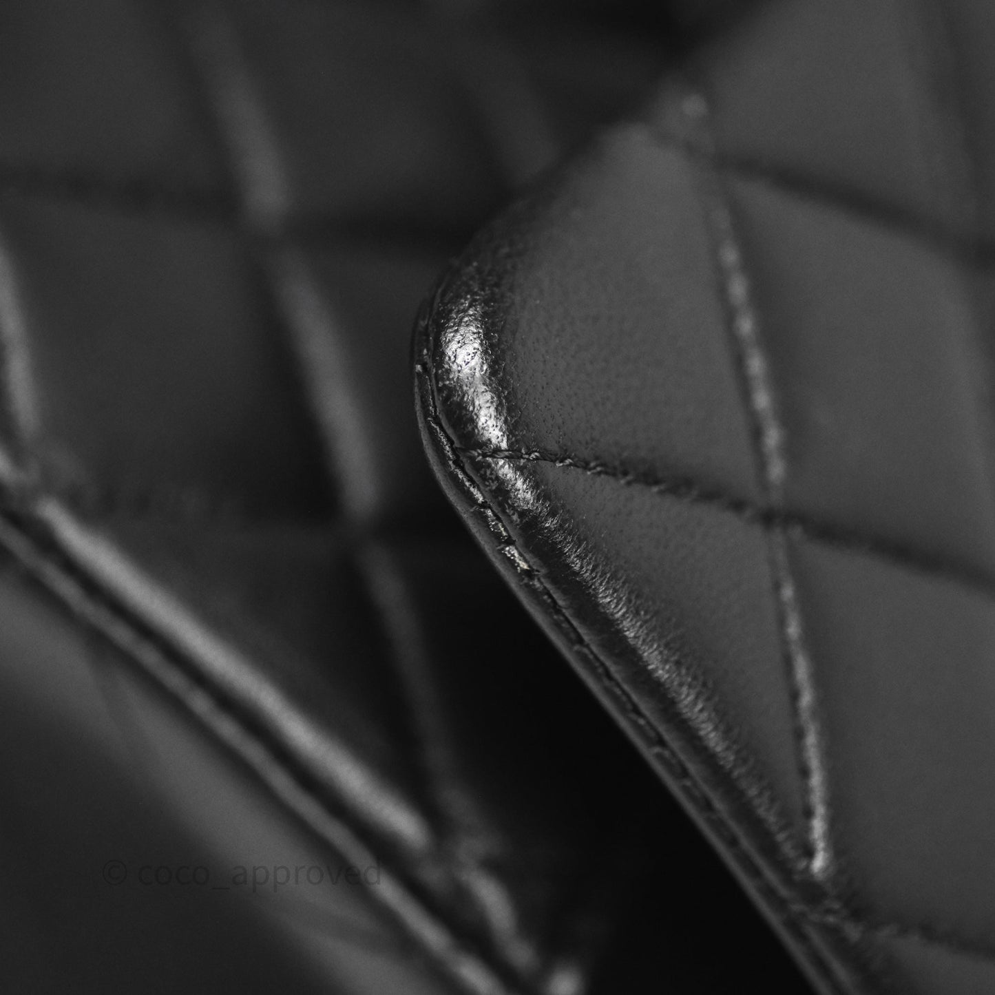 Chanel Classic M/L Medium Flap Quilted Black Lambskin Gold Hardware