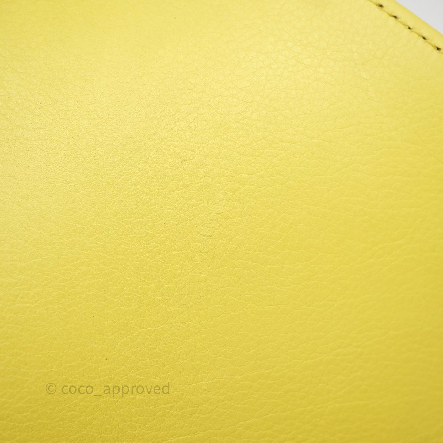 Chanel Chevron Square Envelope Flap Bag Yellow Calfskin Gold Hardware 19C