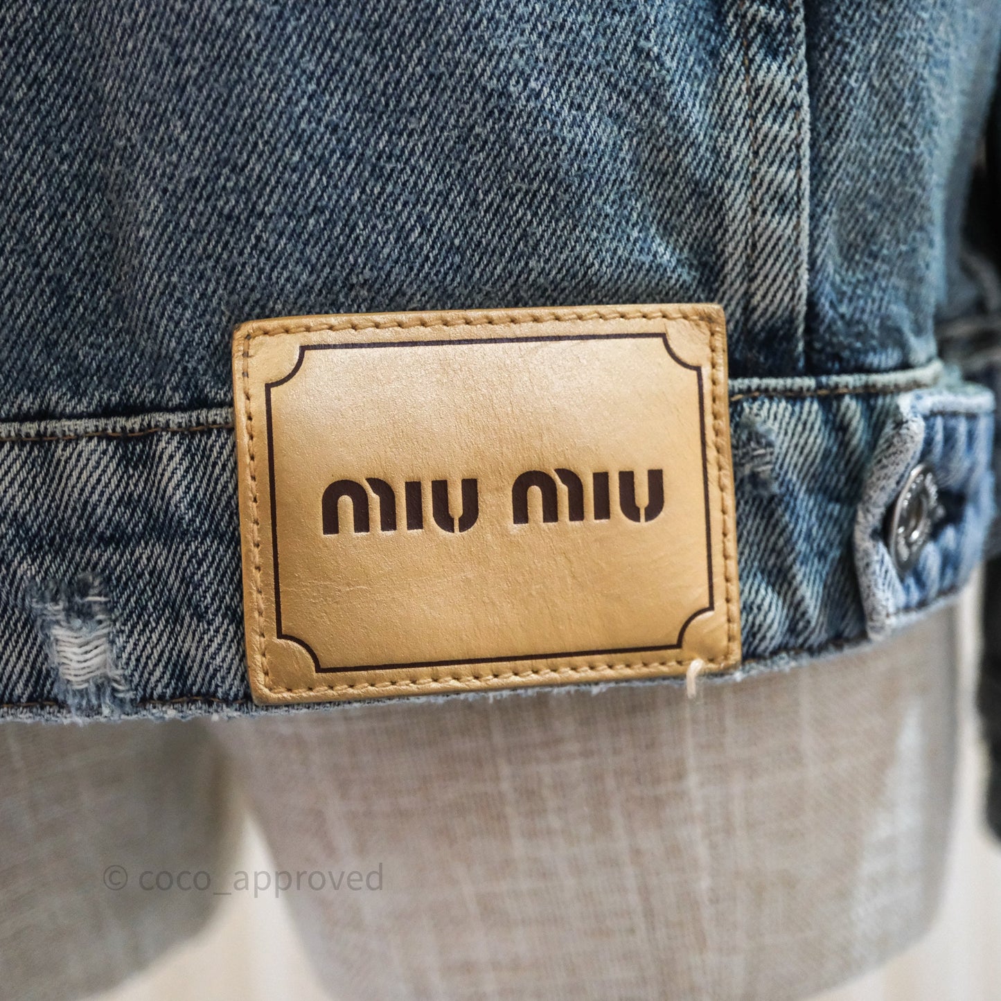 Miu Miu Crystals Denim Jacket Size 36