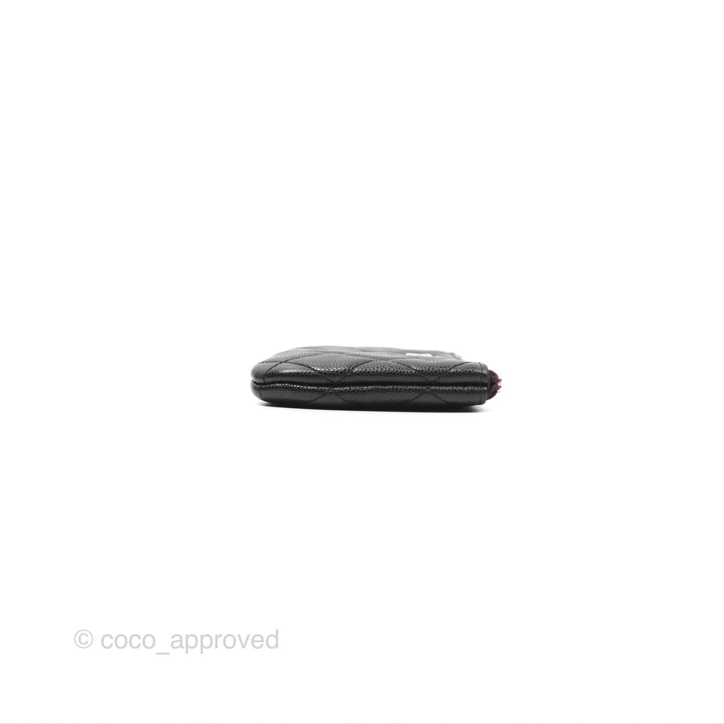 Chanel Quilted Mini O Case Black Caviar Silver Hardware
