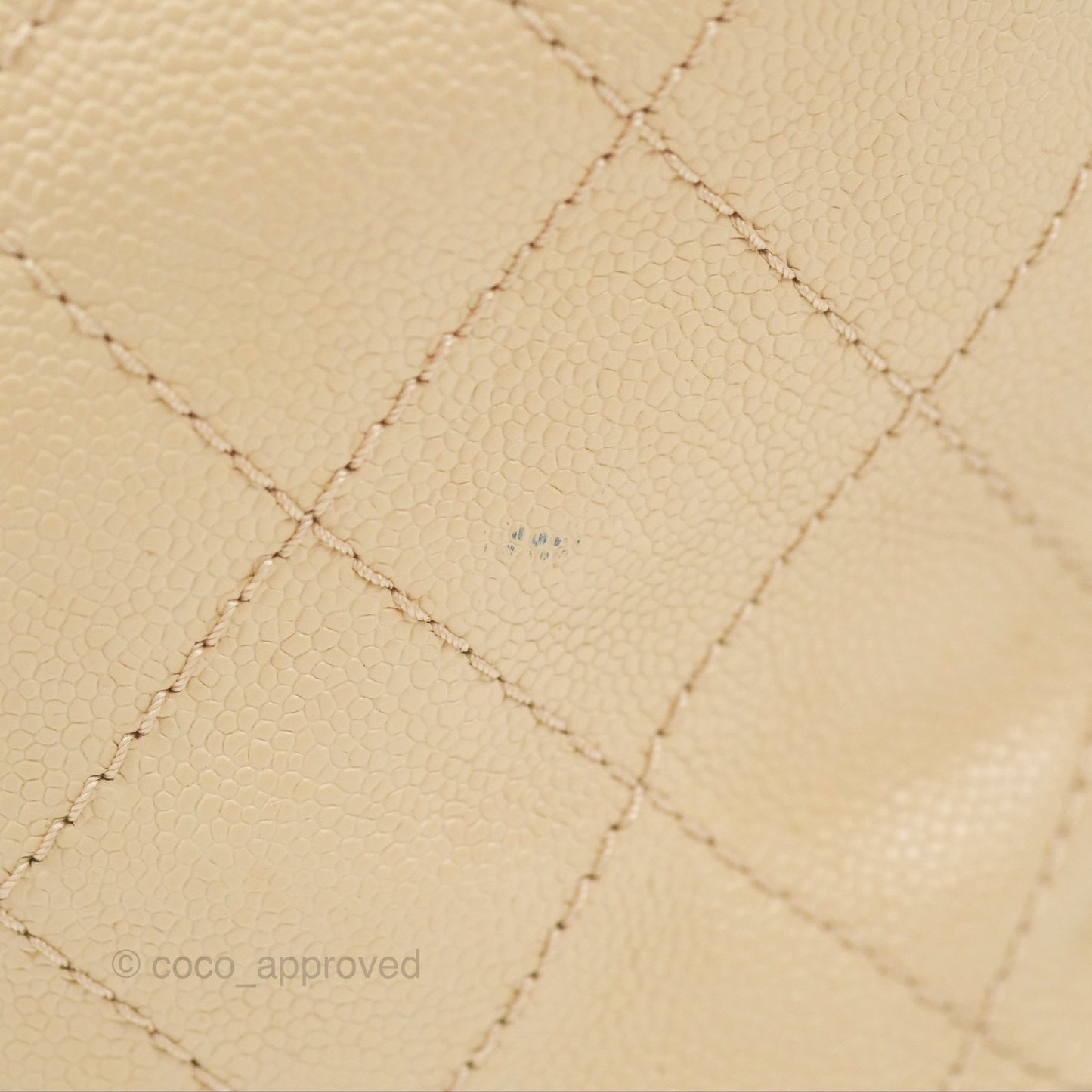 Chanel Large Fever Shopping Tote Quilted Beige Black Caviar