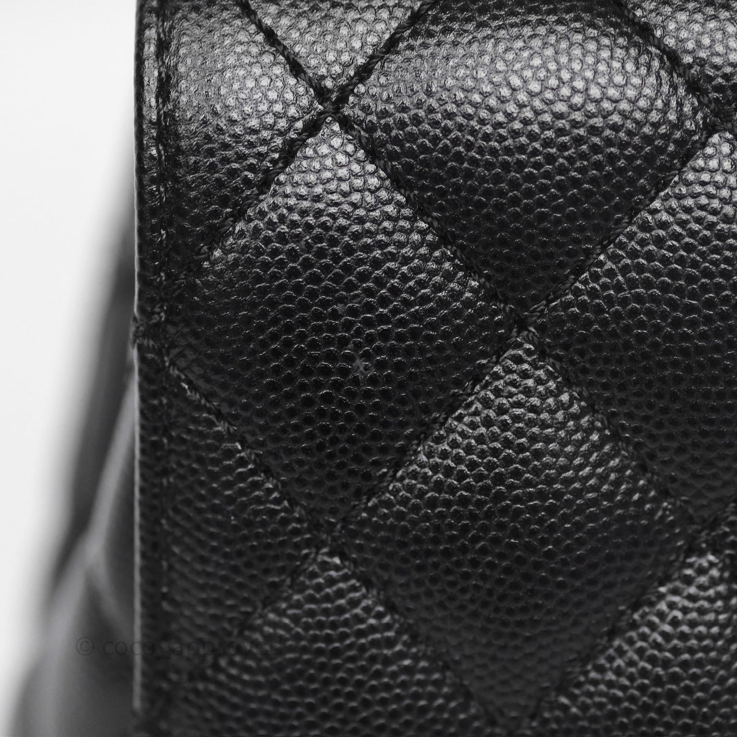 Chanel Mini Coco Handle Quilted Black Caviar Gold Hardware