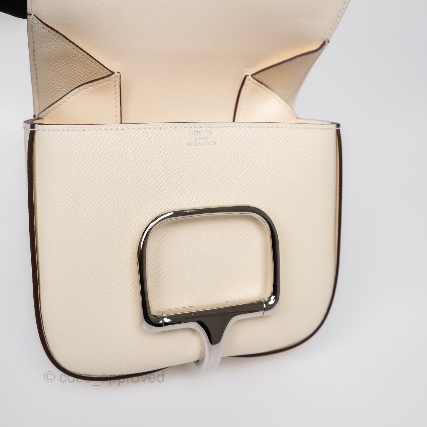 Hermès Della Cavalleria Mini Bag Nata I2 Epsom Palladium Hardware