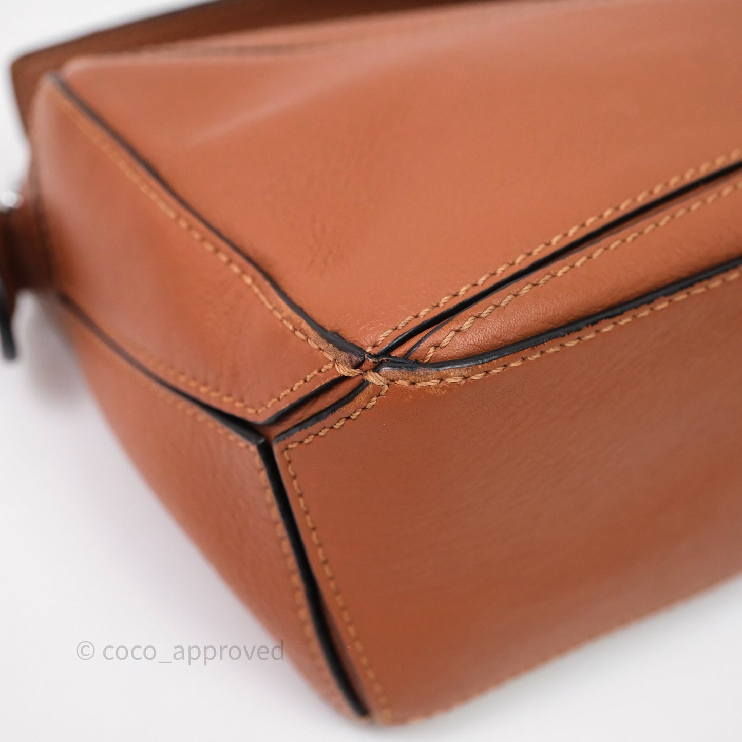 Loewe Mini Puzzle Bag Tan Calfskin Gold Hardware
