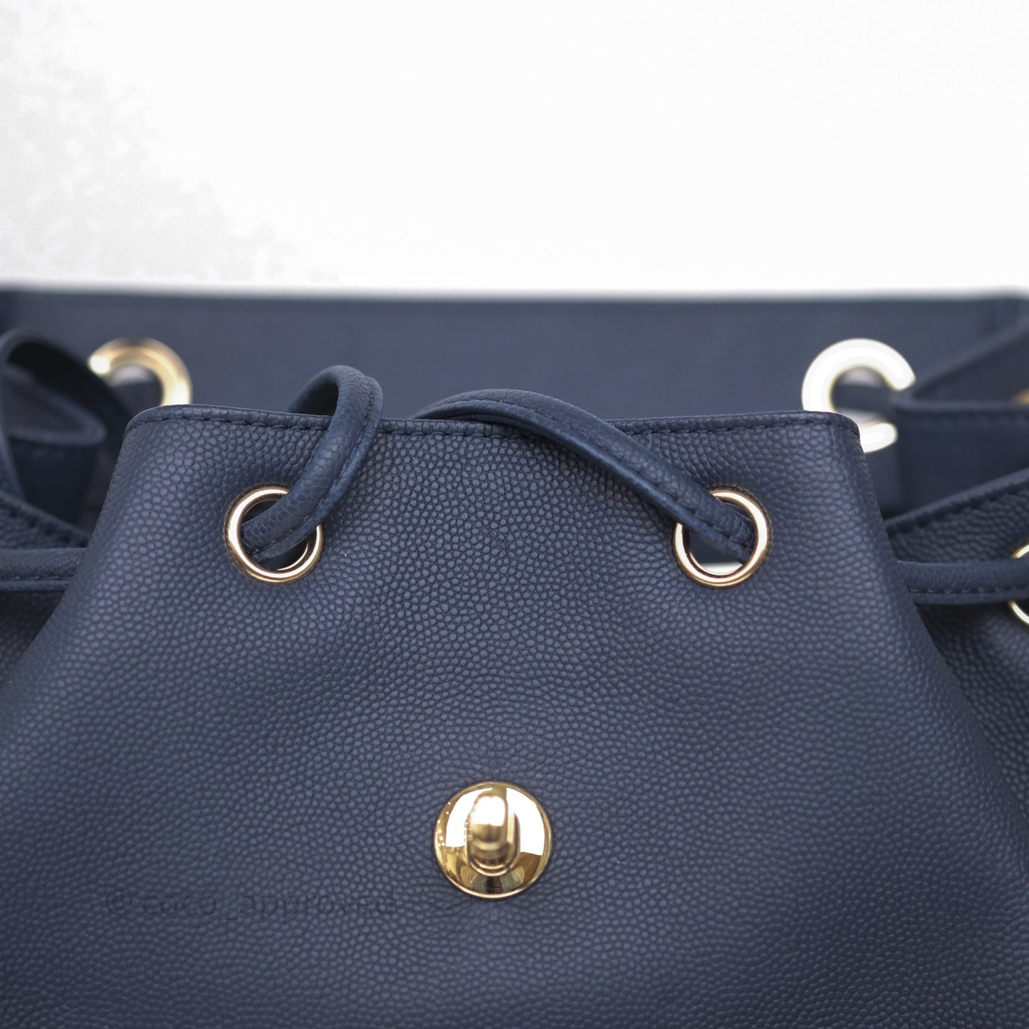 Chanel Quilted Business Affinity Backpack Navy Caviar Gold Hardware