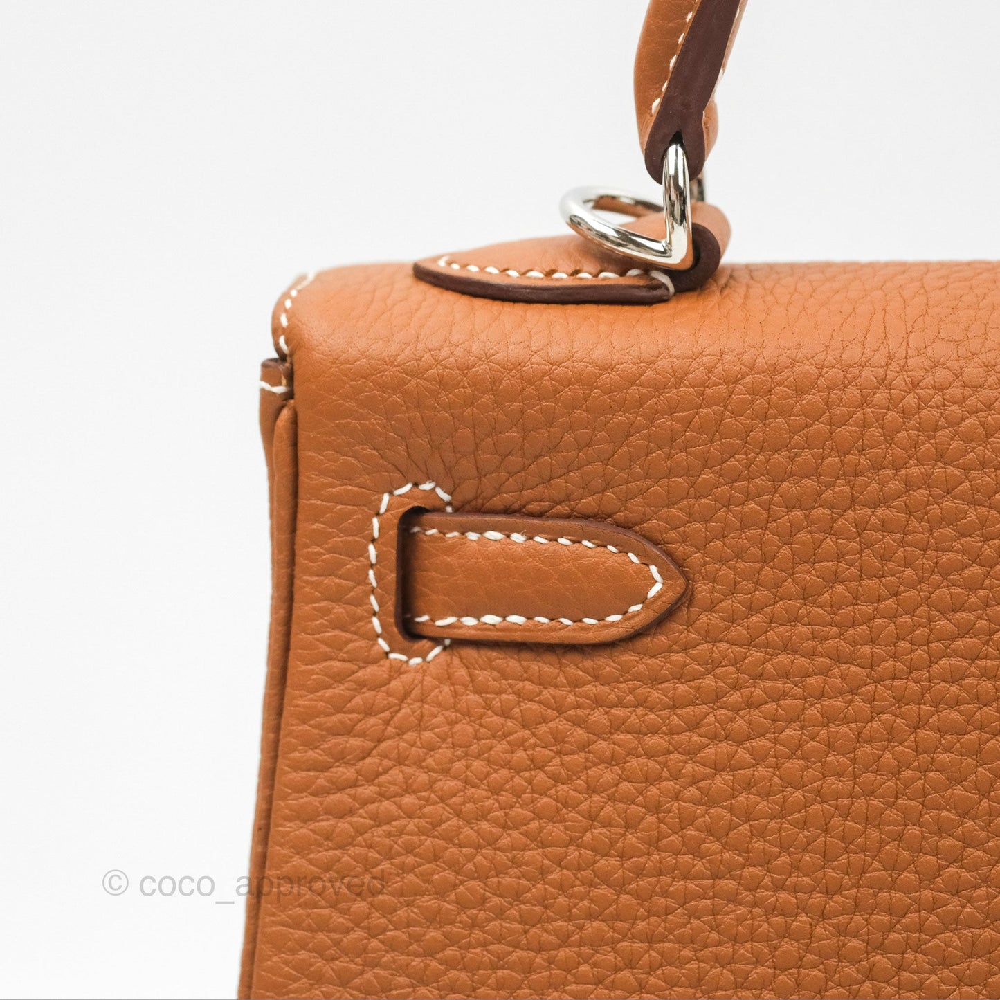Hermès Retourne Kelly 25 Gold Togo Palladium Hardware