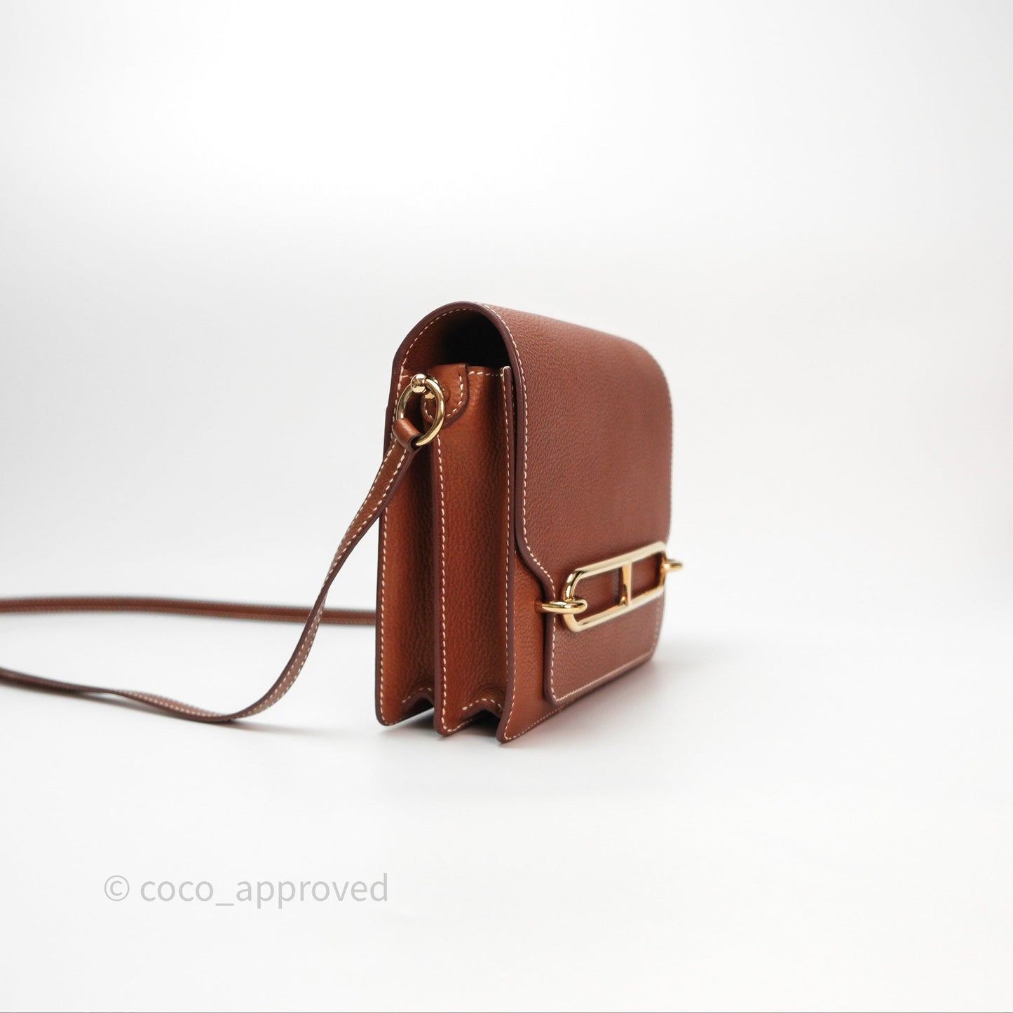 Hermès Roulis Mini Fauve 34 Barenia Gold Hardware