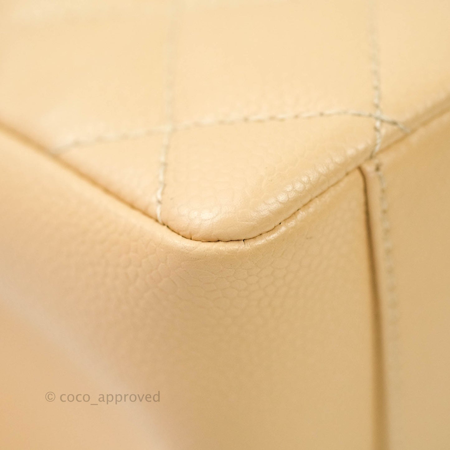 Chanel GST Beige Caviar Silver Hardware