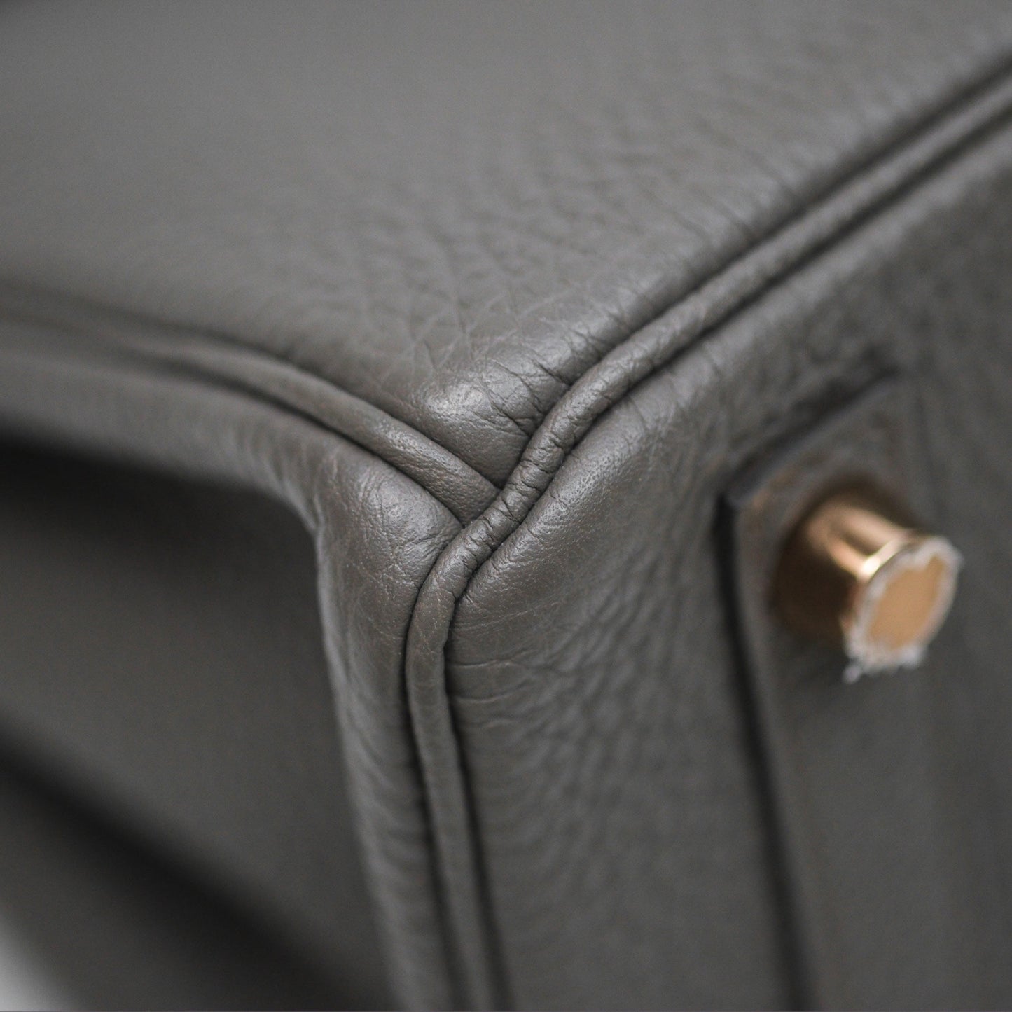Hermès Birkin 25 Retourne Etain 8F Togo Rose Gold Hardware