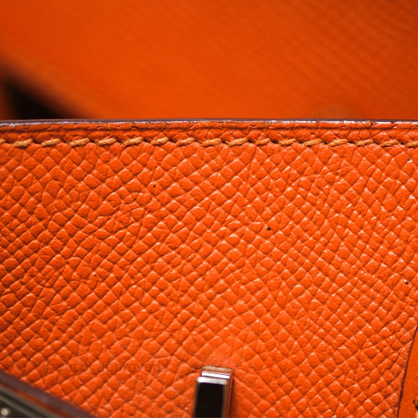 Hermès Birkin 30 Retourne Orange Epsom Palladium Hardware