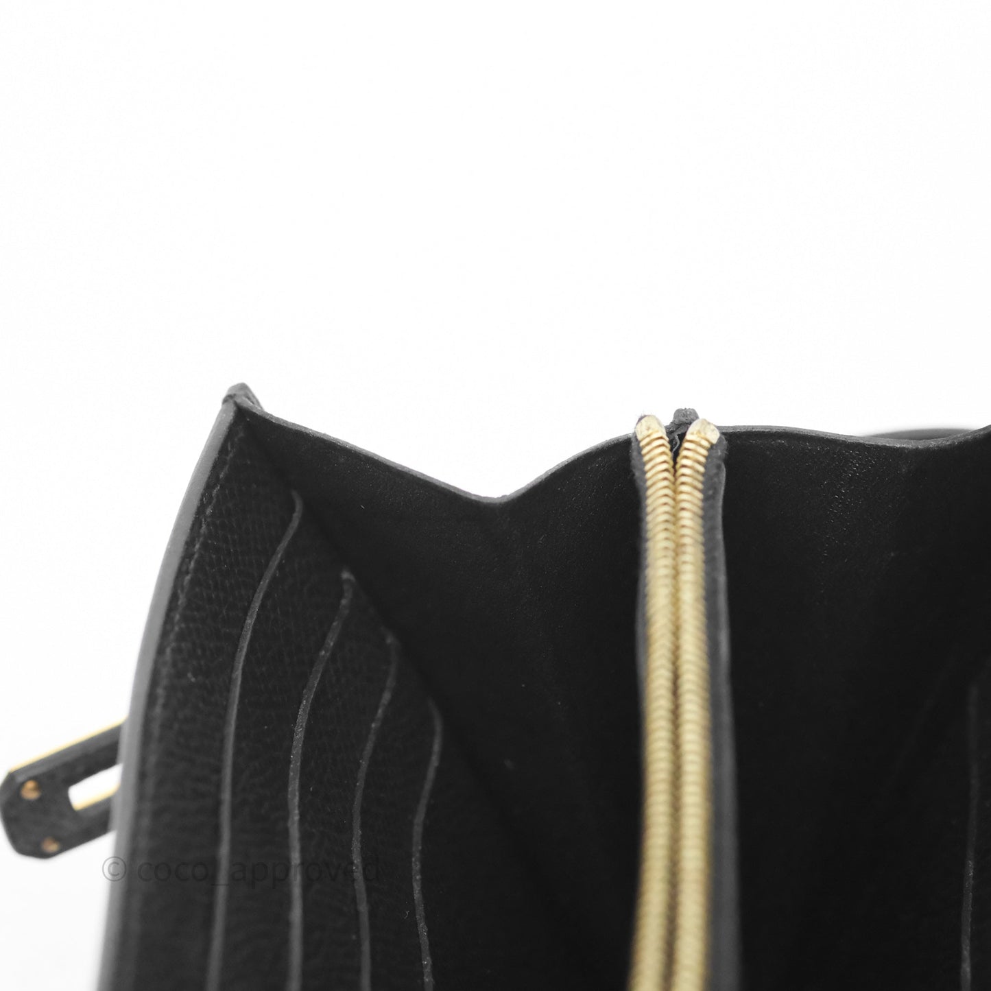 Hermès Kelly Wallet Black Noir 89 Epsom Gold Hardware