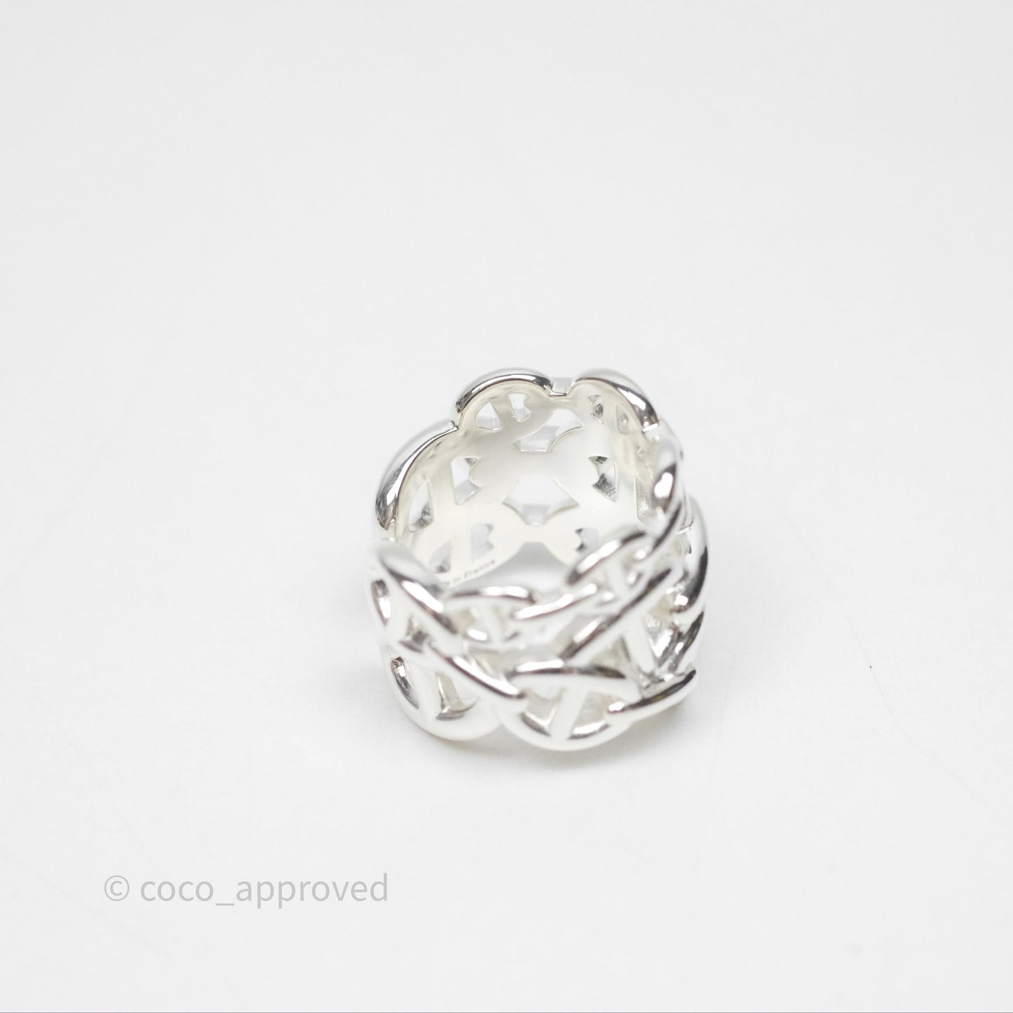 Hermès Chaine d'ancre Enchainee Ring Size 52