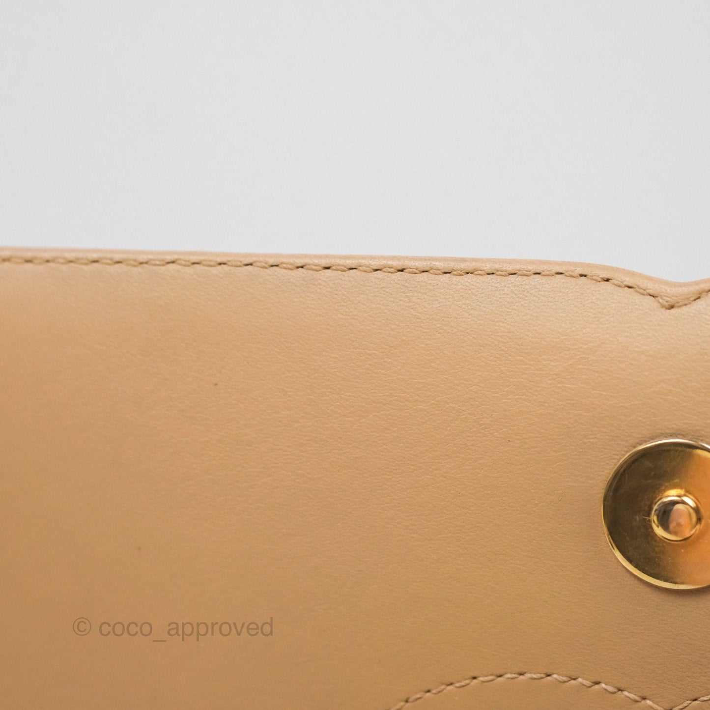 Chanel Small CC Filigree Flap Quilted Beige Black Caviar