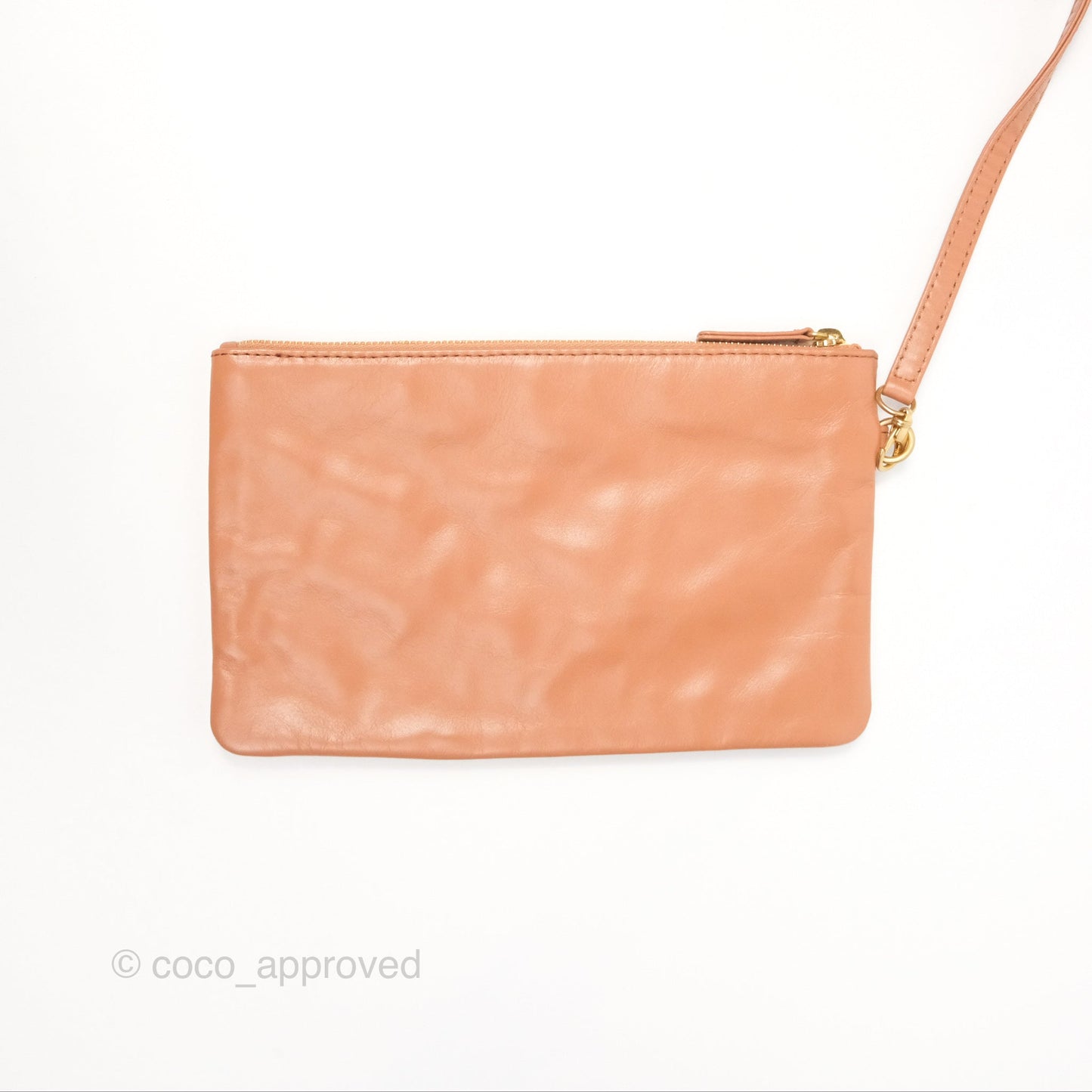 Chanel 22 Medium Caramel Beige Shiny Calfskin Aged Gold Hardware