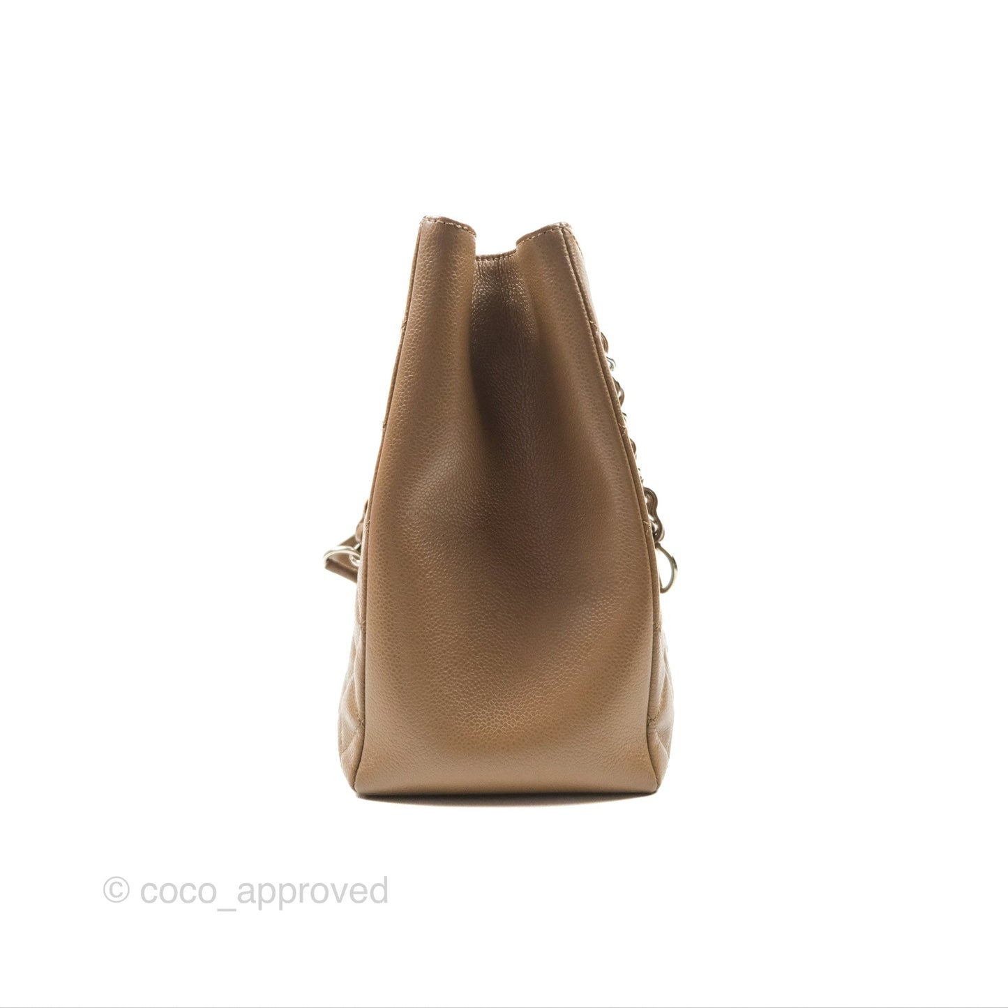 Chanel XL GST Brown Taupe Caviar Silver Hardware