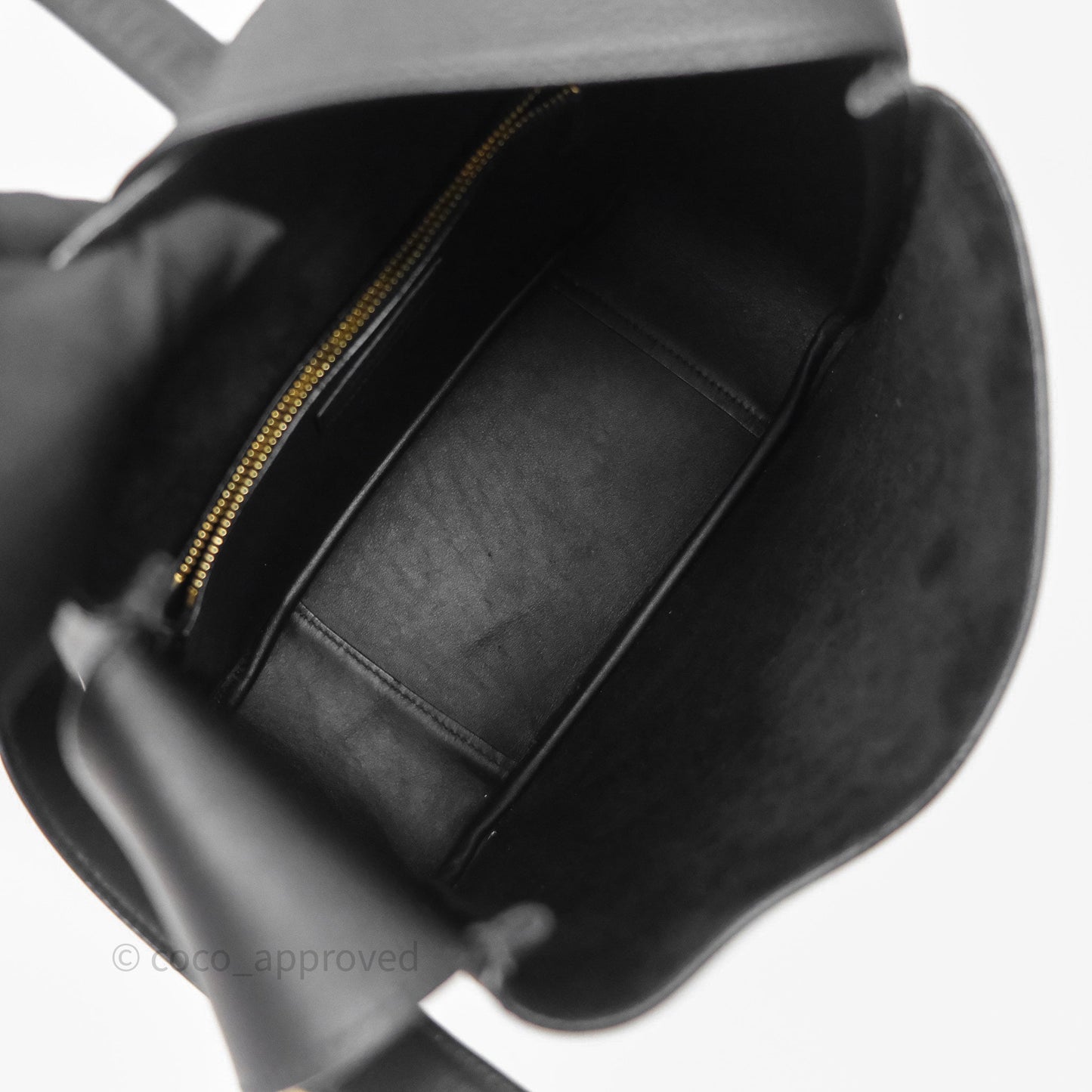 Saint Laurent LE 5 à 7 Supple Small Black Grained Leather Gold Hardware