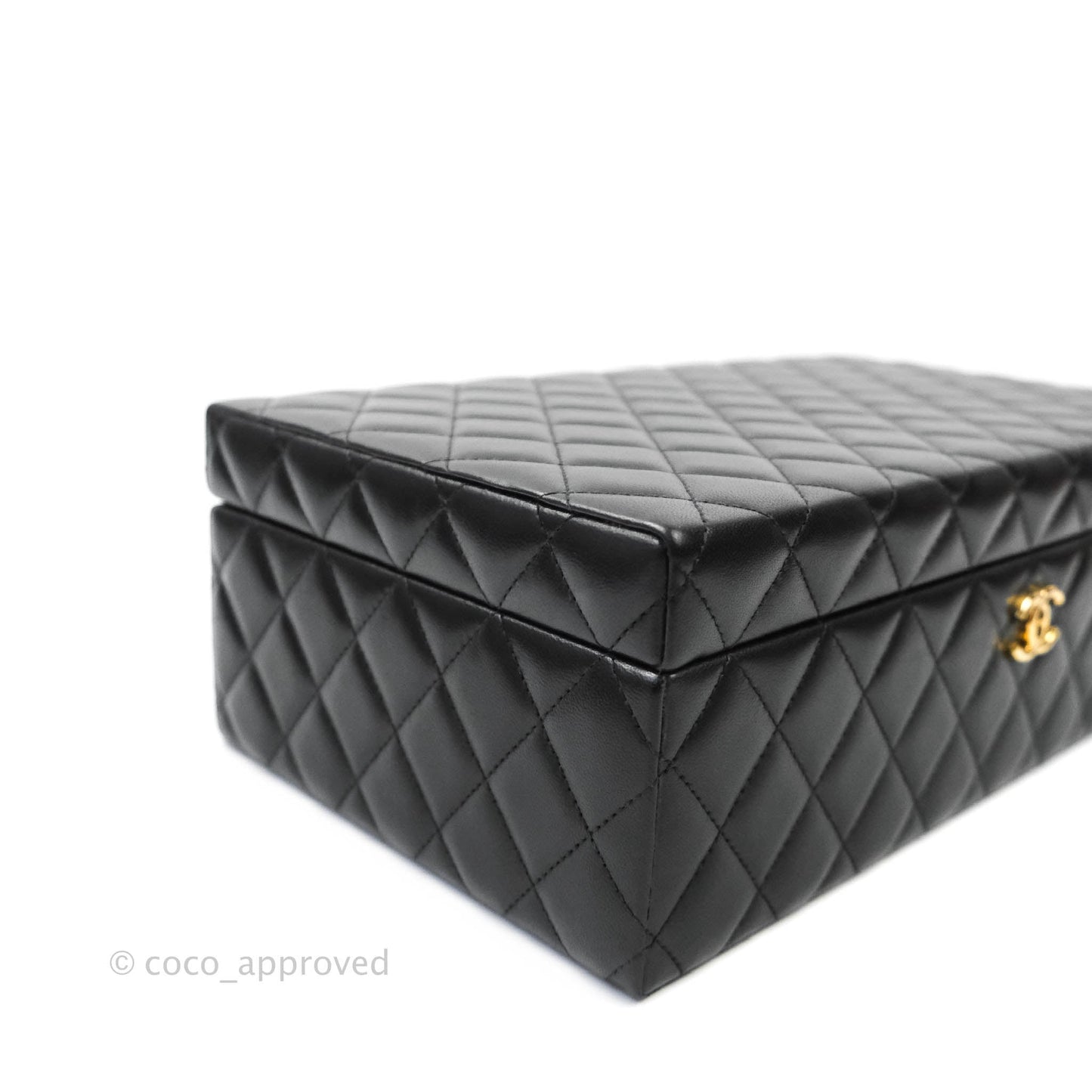 Chanel Jewellery Box Quilted Black Lambskin Gold Hardware