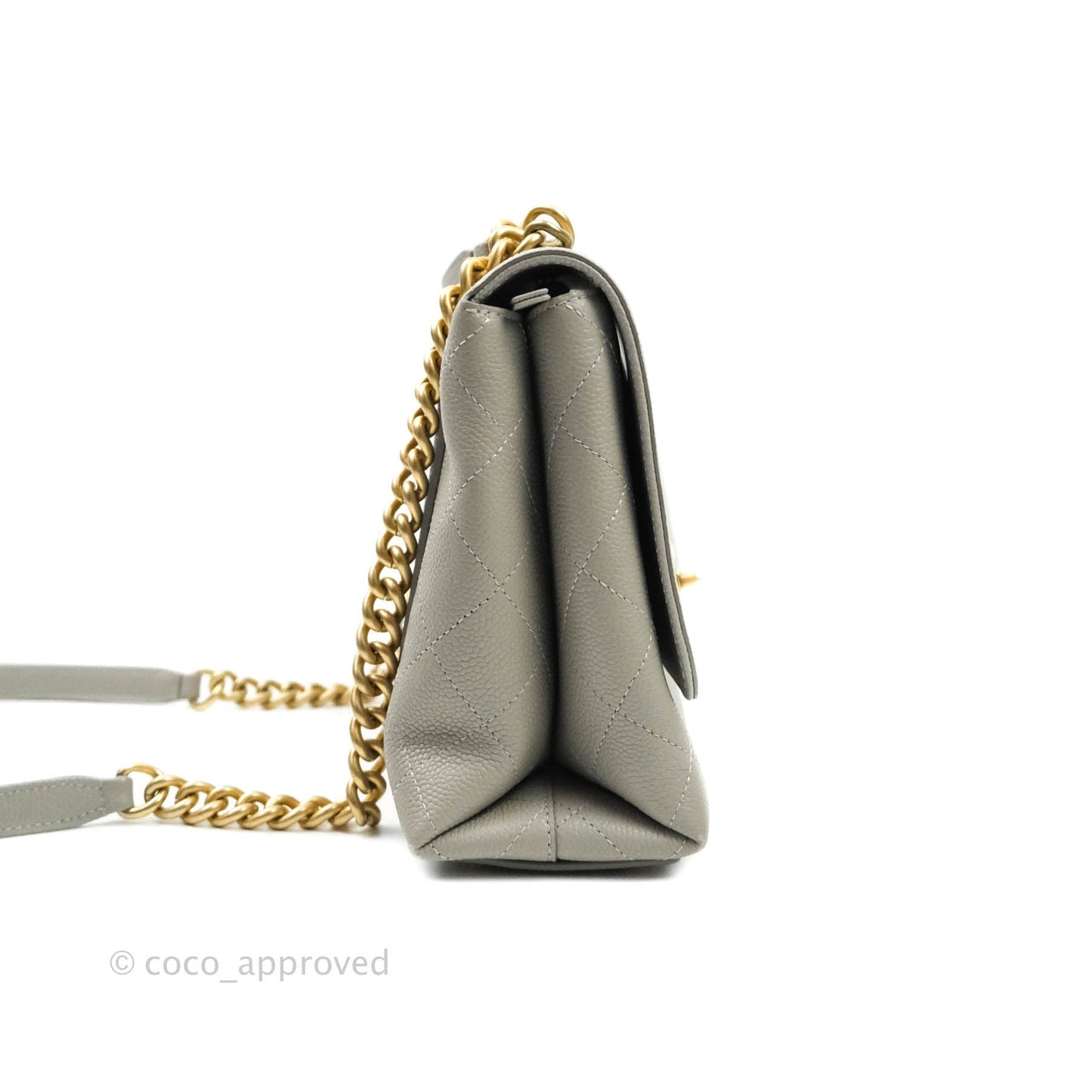 Chanel Chic Affinity Medium Grained Calfskin Grey Aged Gold Hardware