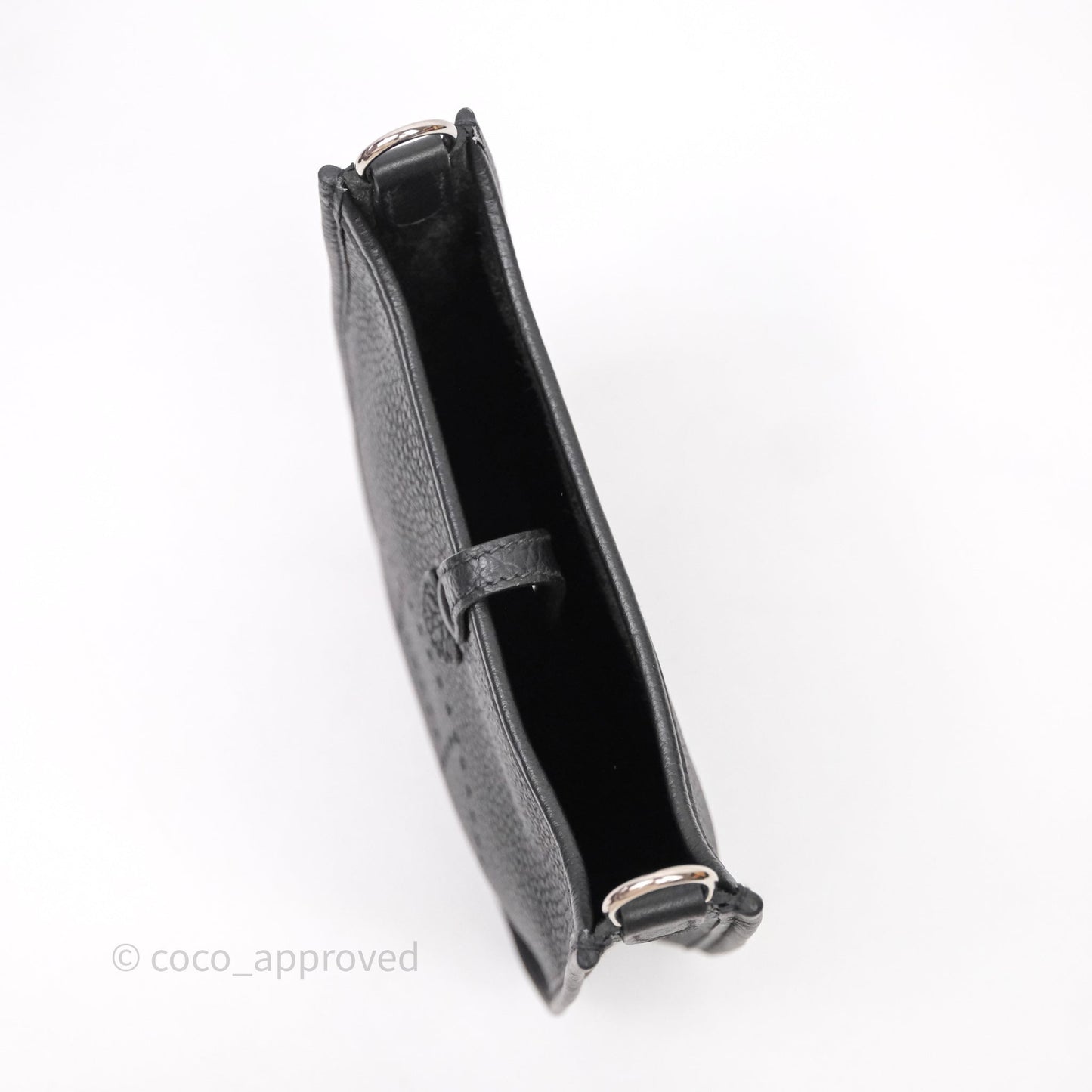 Hermès Mini Evelyne 16 Noir 89 Clemence Palladium Hardware