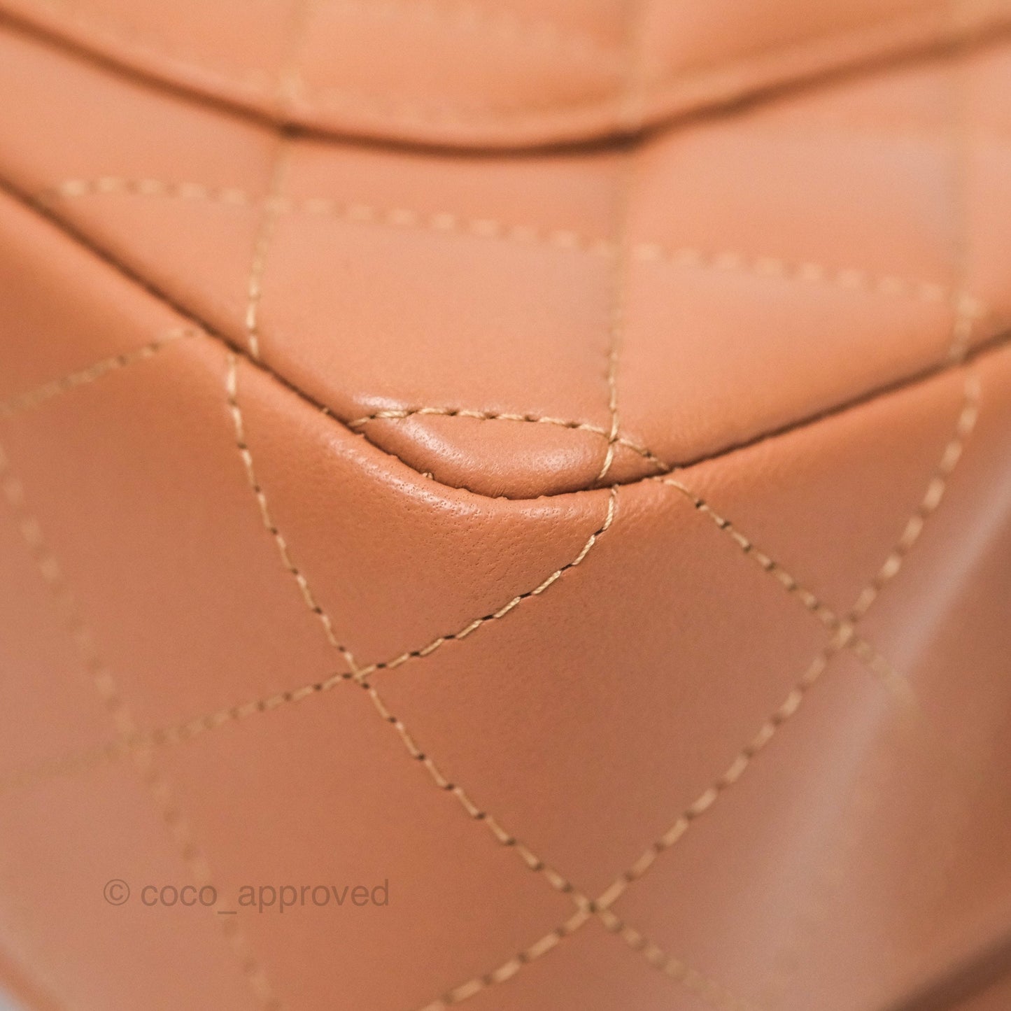 Chanel Quilted Mini Rectangular Flap Caramel Lambskin Gold Hardware