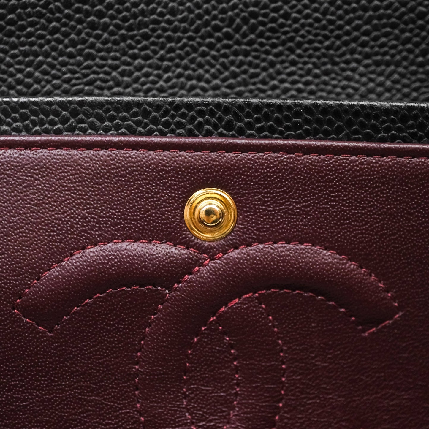 Chanel Classic Medium Flap Quilted Black Caviar Gold Hardware