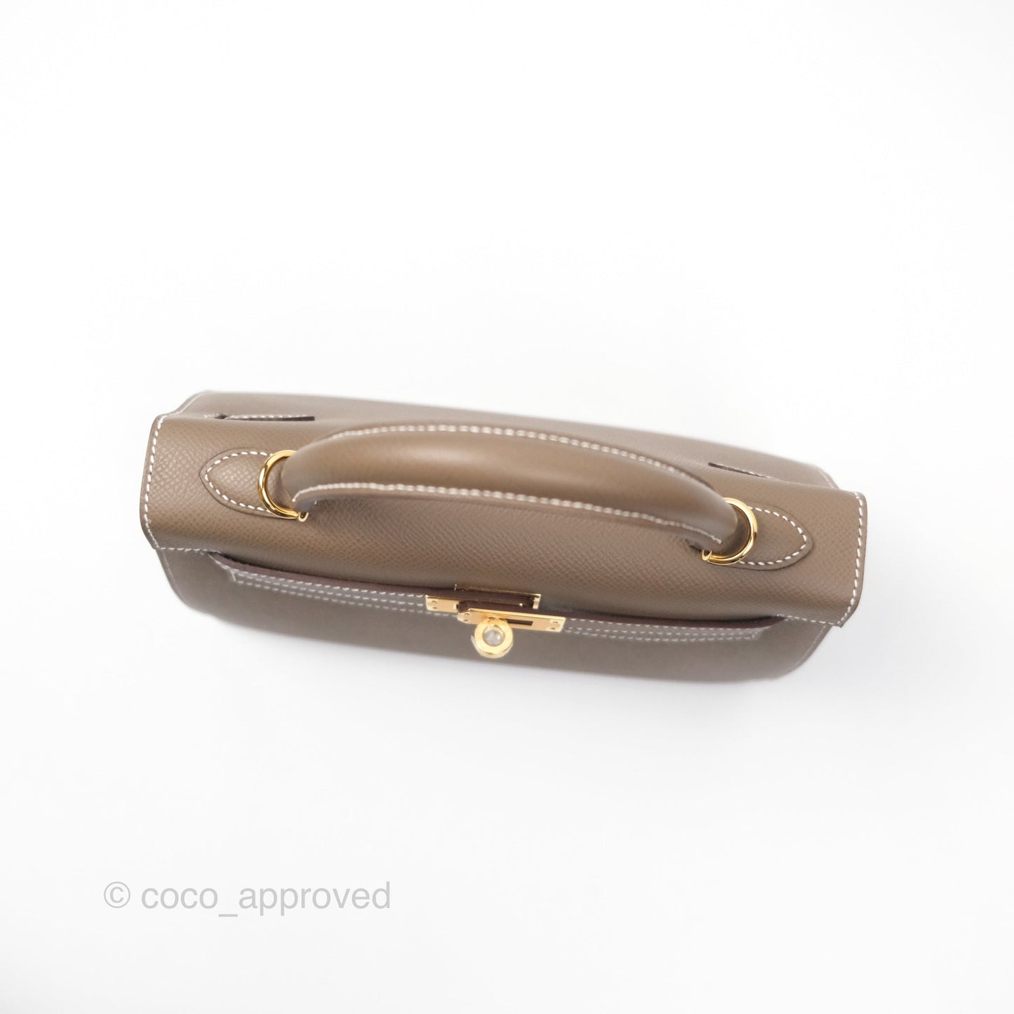 Hermès Sellier Kelly 25 Etoupe 18 Epsom Gold Hardware