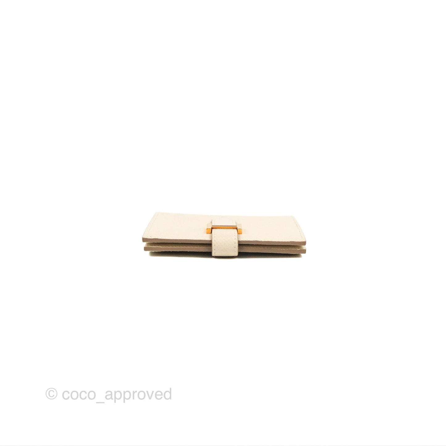 Hermès  Bearn Card Holder Nata Epsom Rose Gold Hardware