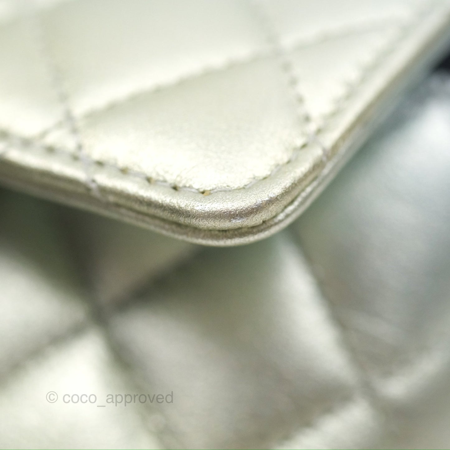 Chanel Quilted Case on Chain Iridescent Rainbow Calfskin