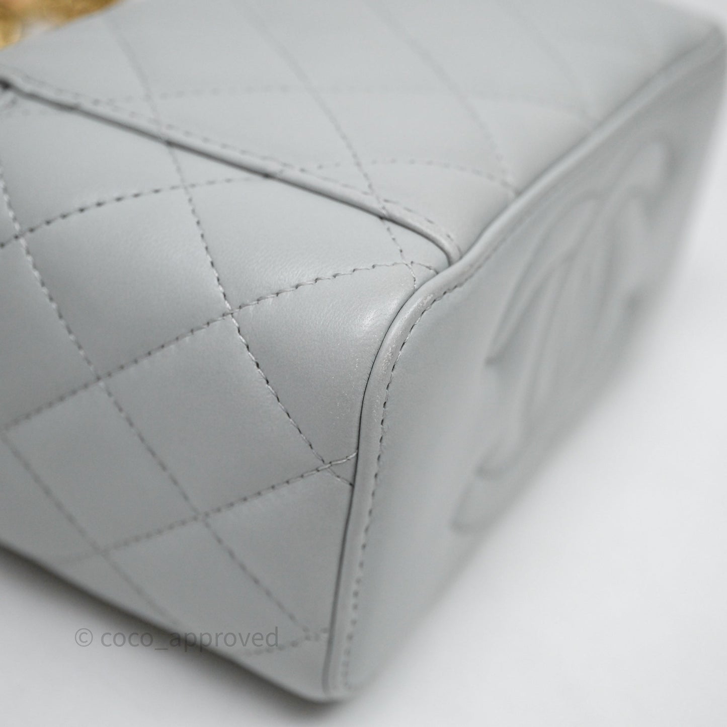 Chanel Coco Chain Vanity Blue Lambskin Gold Hardware