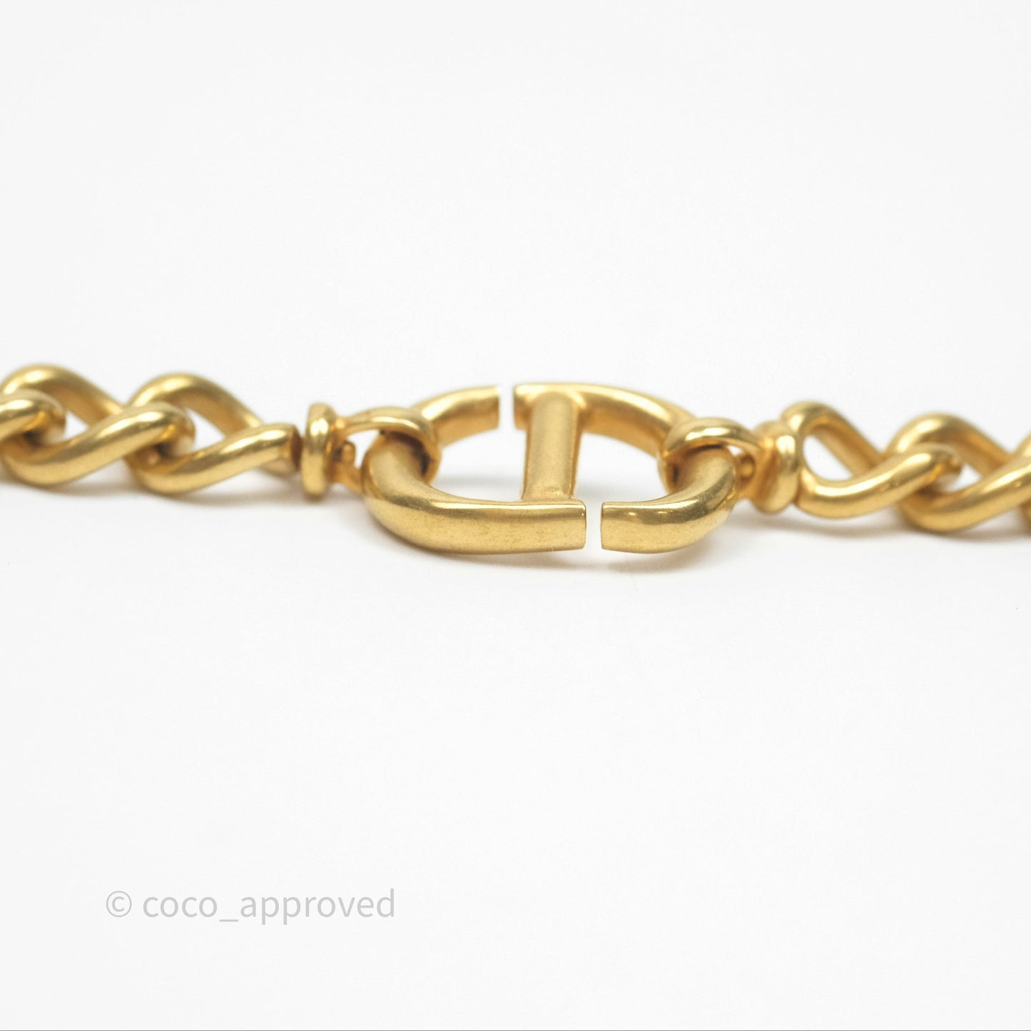 Christian Dior Petit CD Choker Necklace Gold Tone