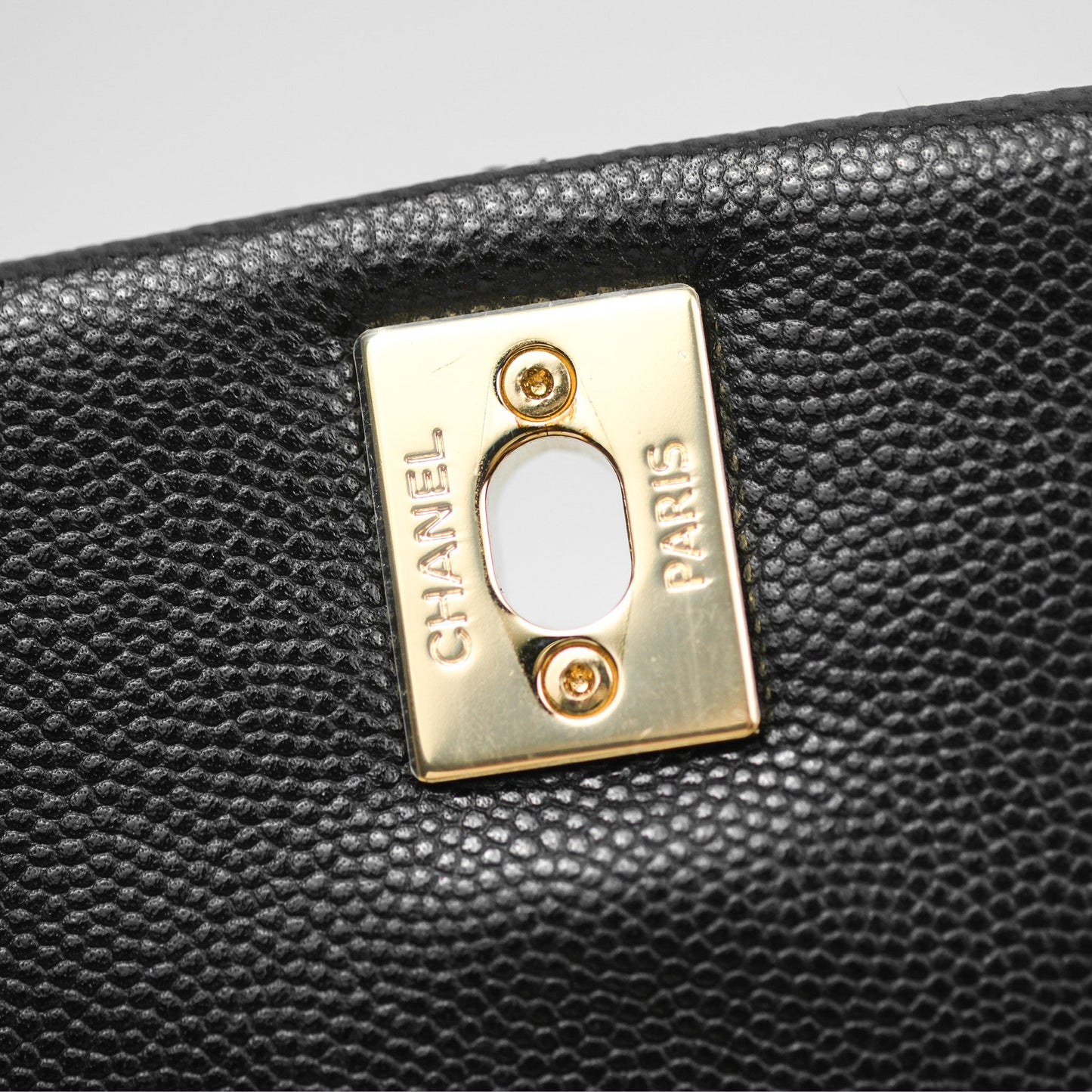 Chanel Small Quilted Coco Handle Black Caviar Gold Hardware