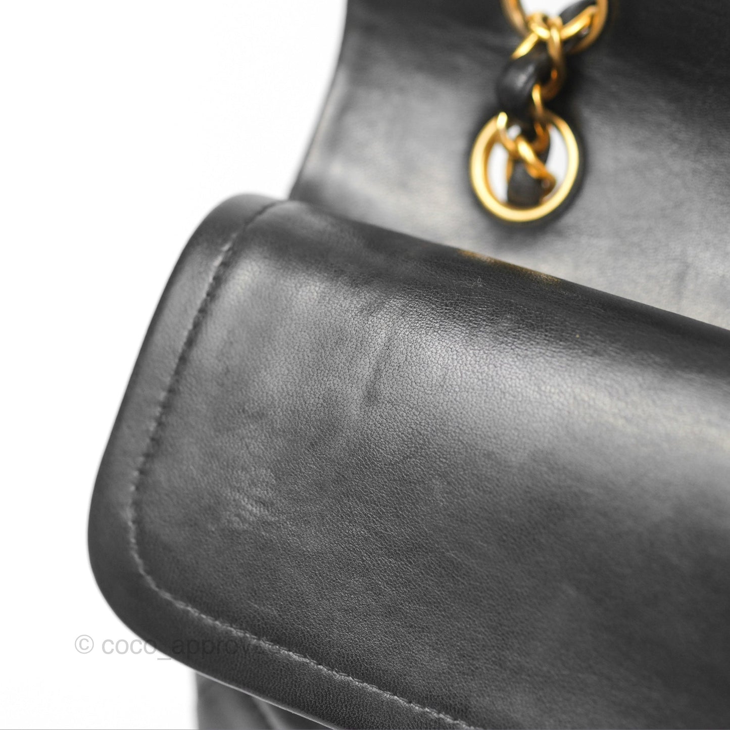 Chanel Classic Vintage Medium Flap Black Lambskin 24K Gold Hardware