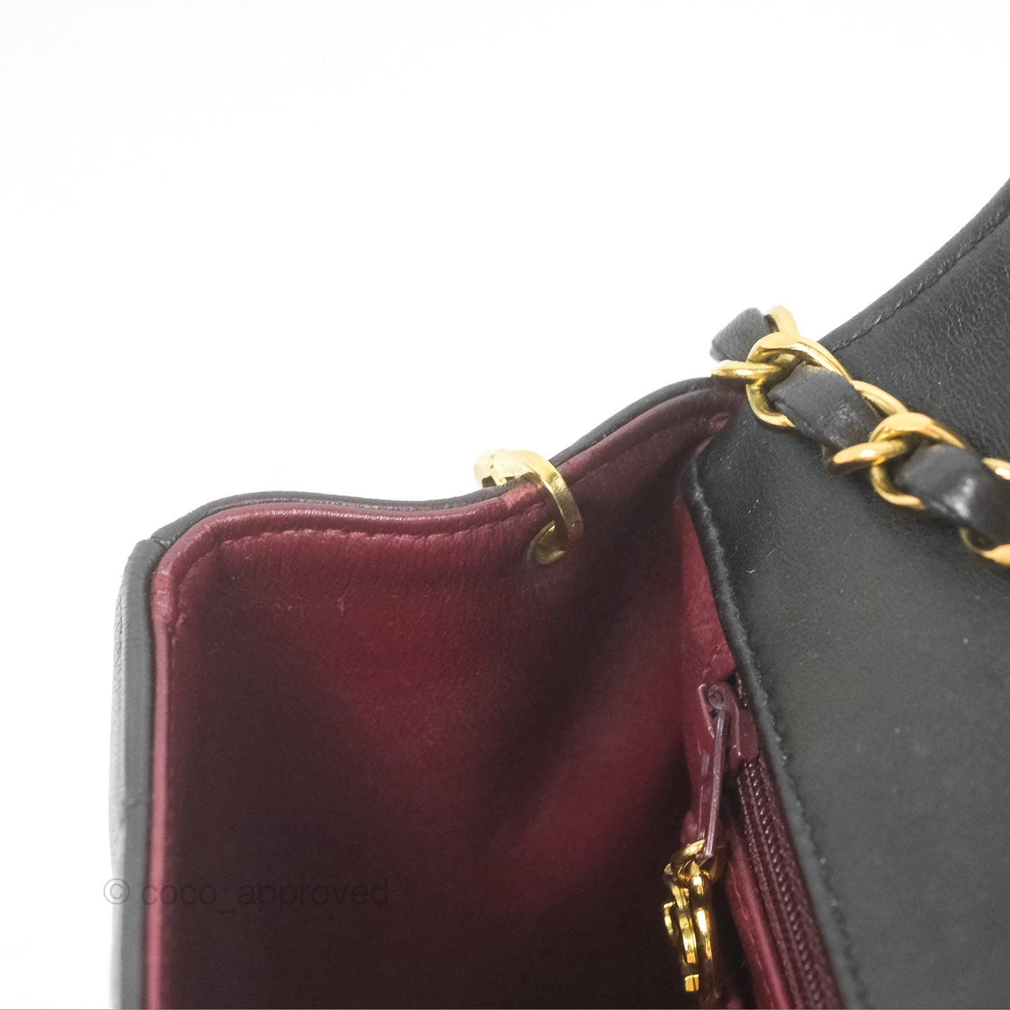 Chanel Vintage Quilted Medium Classic Diana Flap Bag Black Lambskin 24K Gold Hardware