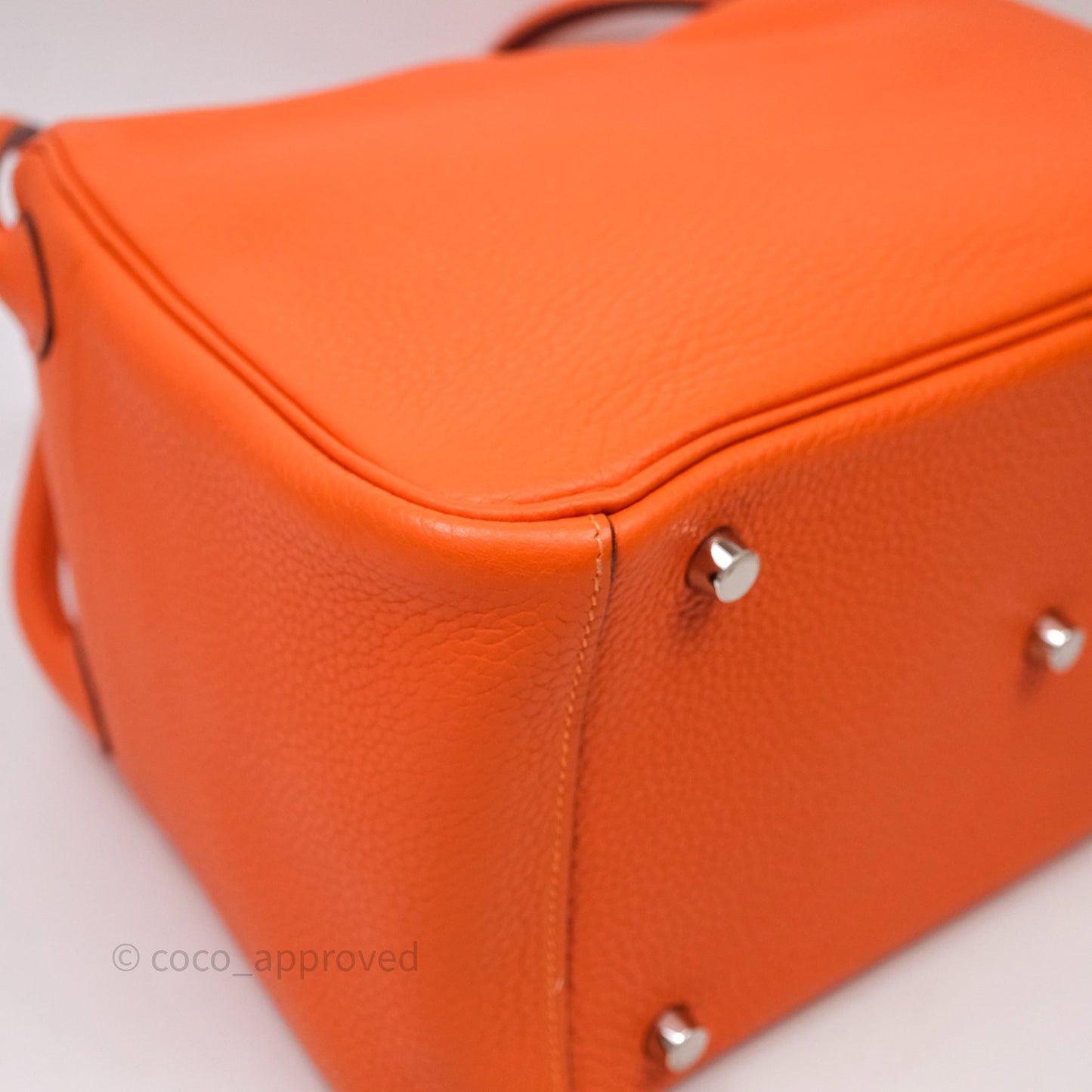 Hermès Lindy 30 Orange 93 Clemence Palladium Hardware