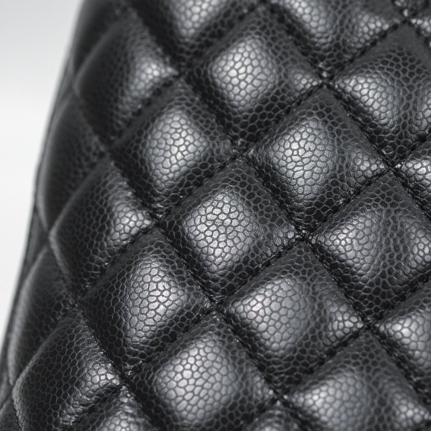 Chanel Quilted Small City Shopping Bag Black Caviar Ruthenium Hardware