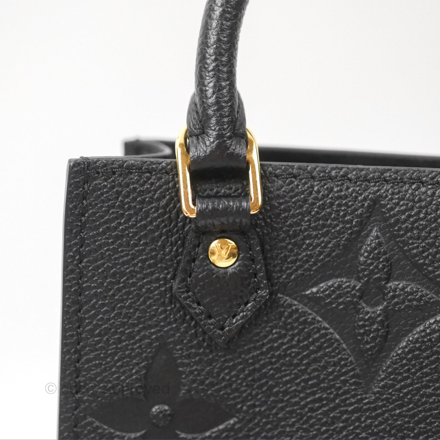 Louis Vuitton Petit Sac Plat Bag Empreinte Giant Monogram Black