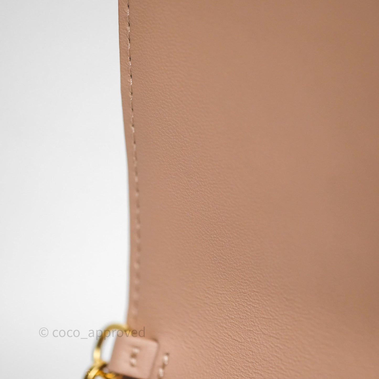 Christian Dior Caro Pouch with Chain In Supple Pink Cannage Calfskin