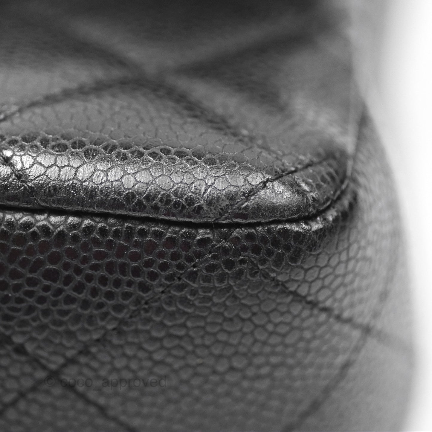 Chanel Jumbo Single Flap Quilted Black Caviar Silver Hardware