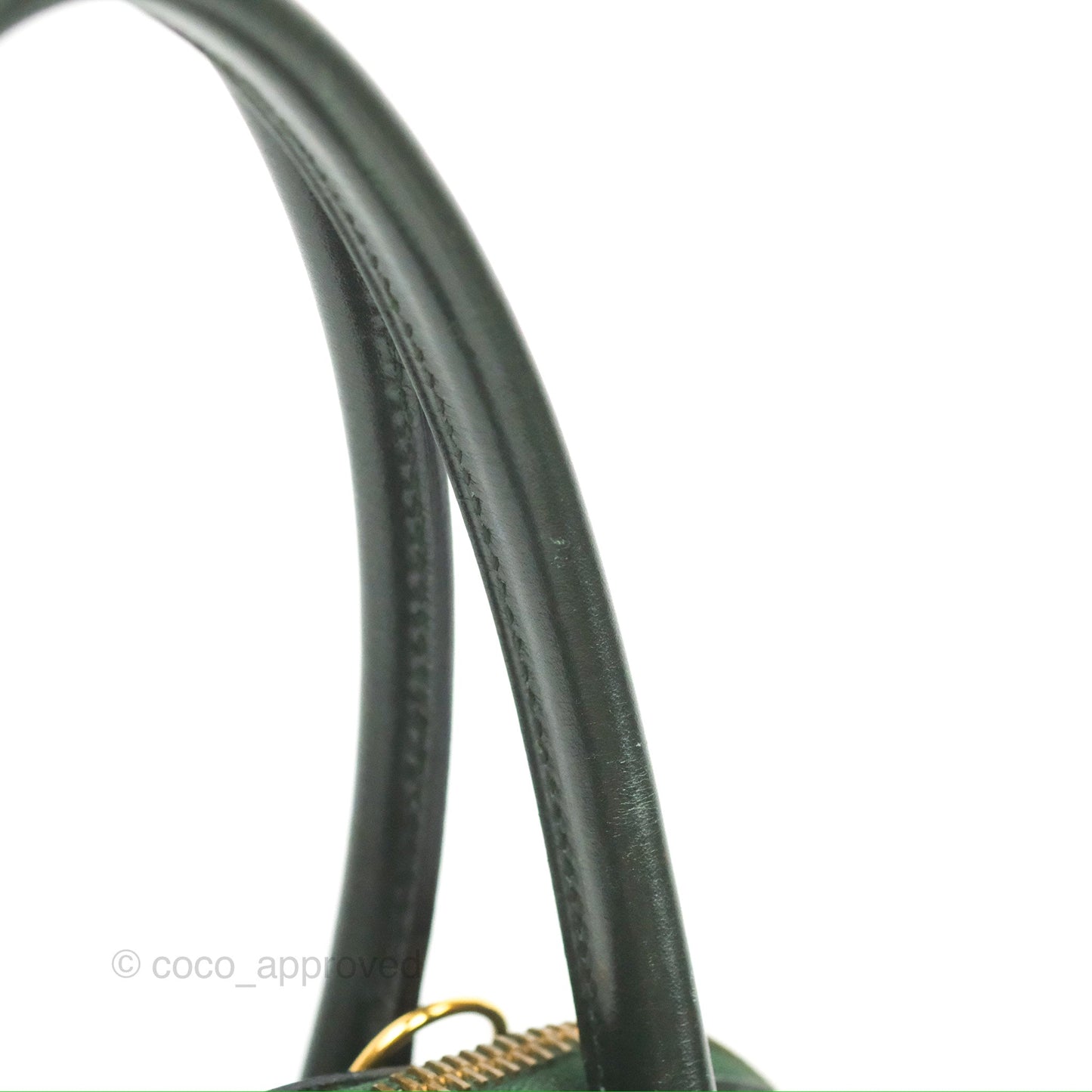 Hermès Vintage Bolide 27 Dark Green Box Leather Gold Hardware