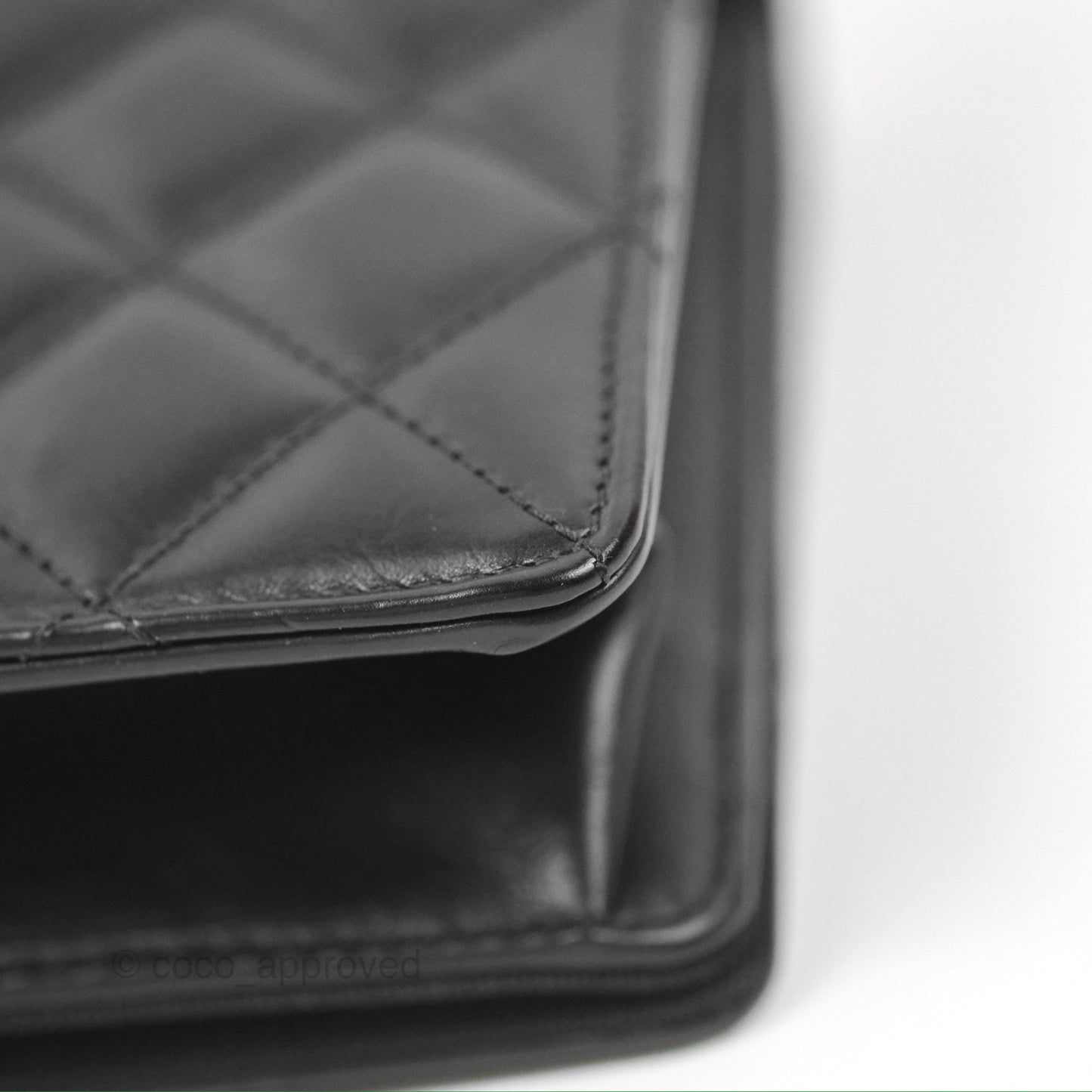 Chanel Quilted Ballerine Flap Light Beige Black Calfskin Ruthenium Hardware