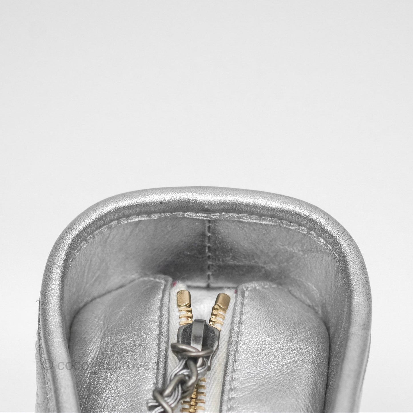 Chanel Large Gabrielle Hobo Metallic Silver Aged Calfskin Mixed Hardware