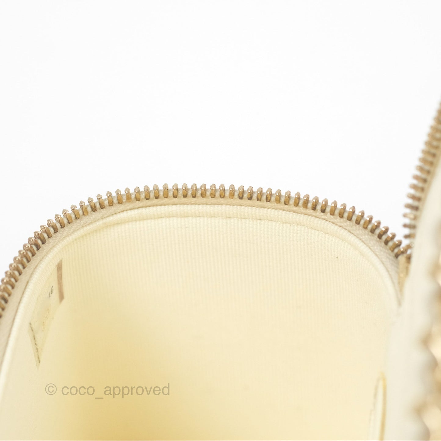 Chanel Classic Vanity With Chain Ivory Caviar Gold Hardware
