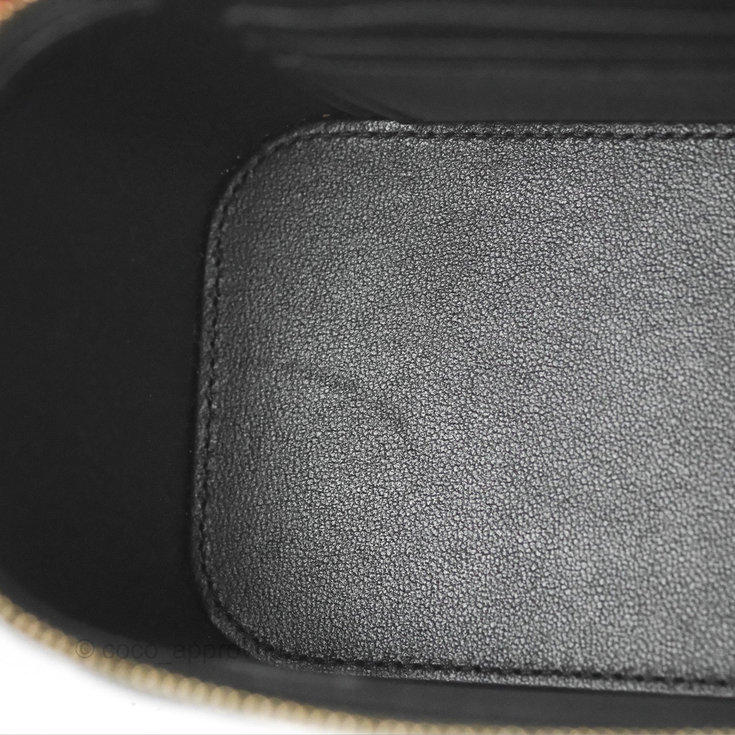 Chanel Vanity Rectangular Top Handle Black Lambskin Gold Hardware
