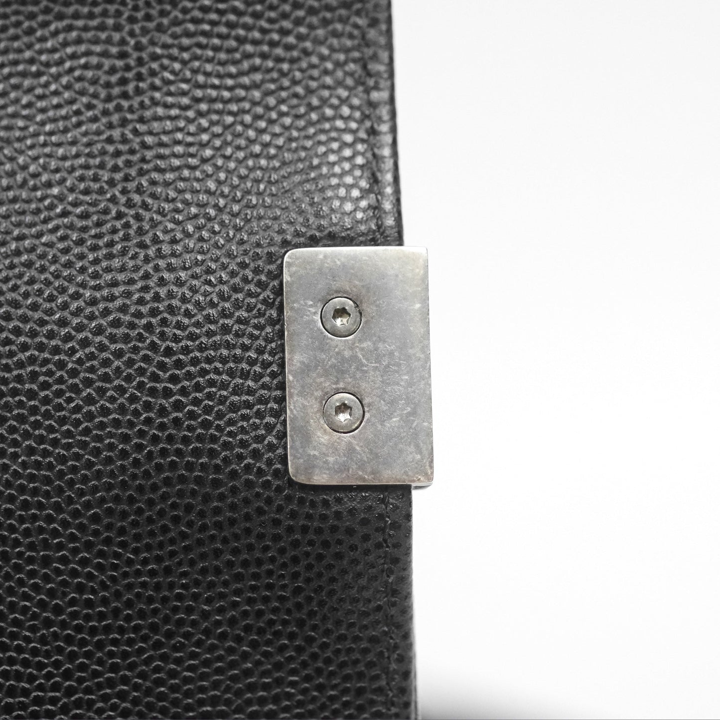 Chanel Quilted Medium Boy Black Caviar Ruthenium Hardware
