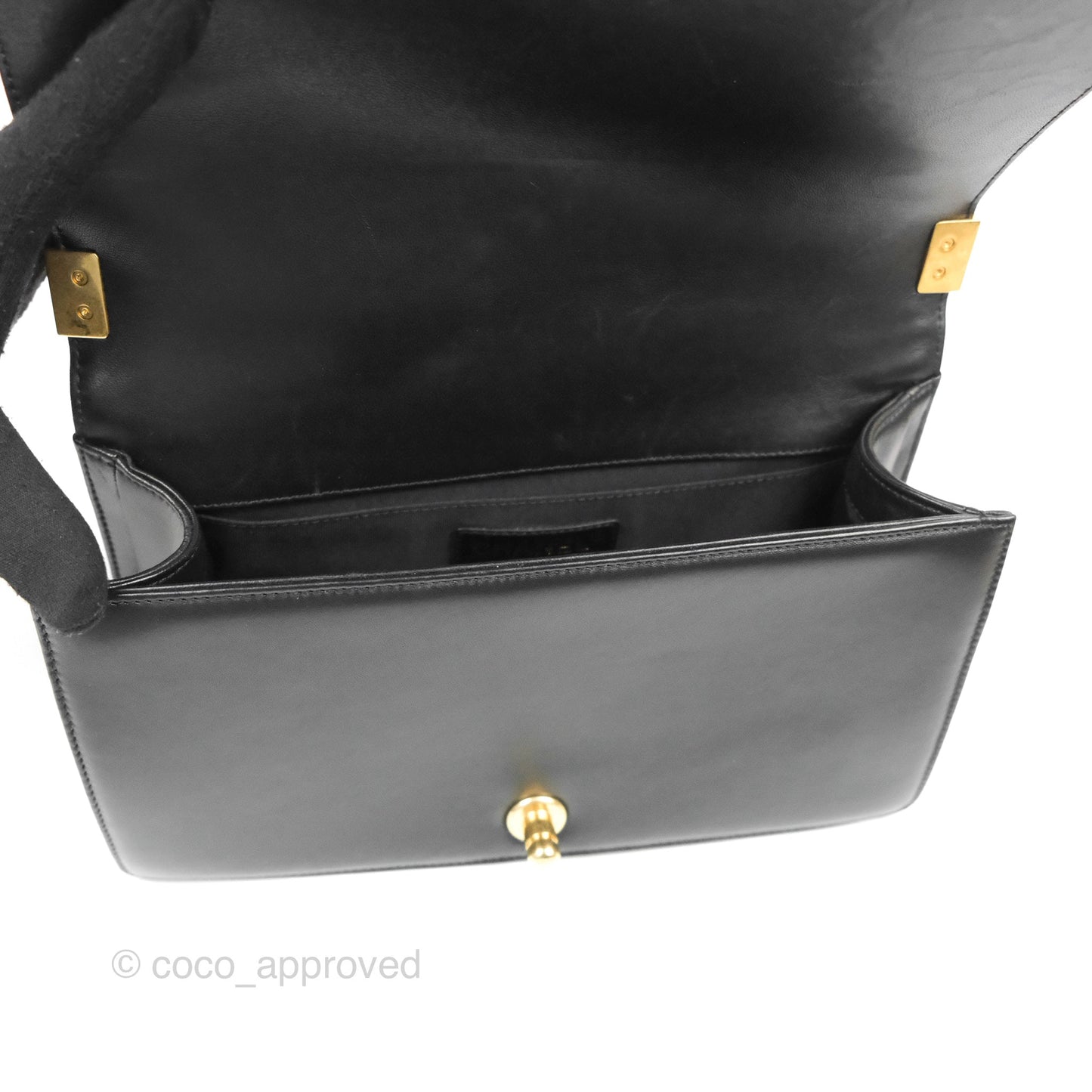 Chanel Quilted Medium Boy Black Lambskin Aged Gold Hardware