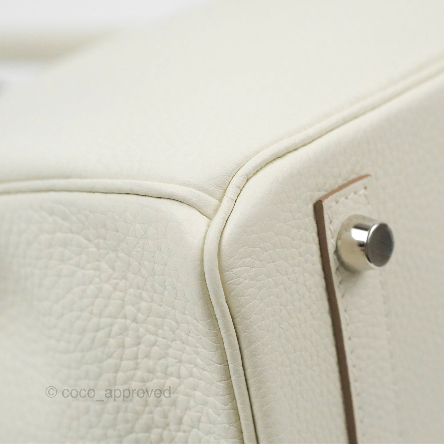 Hermès Retourne Birkin 30 Mushroom Togo Palladium Hardware